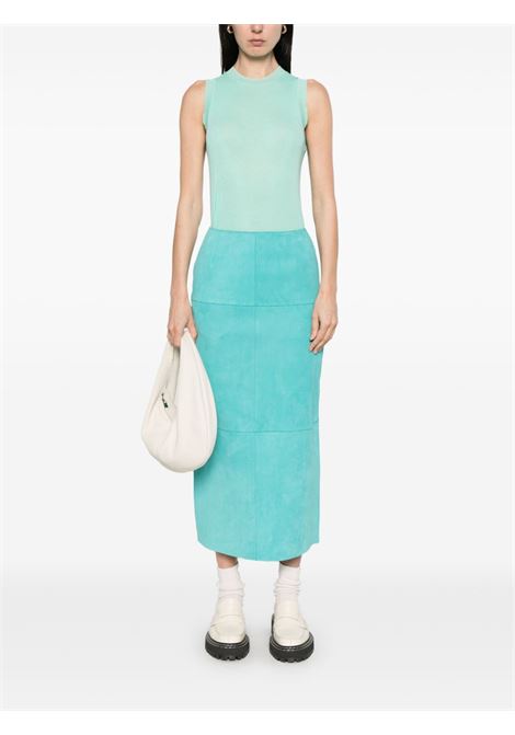 canotta semitrasparene donna verde acqua AURALEE | A00T04HFAQUA GREEN